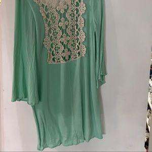 Linen, light green/teal color.